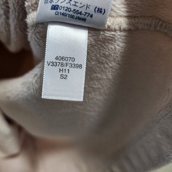 Lands' End super soft plush 1/4 zip pullover cream fleece woman's size medium - Picture 7 of 9